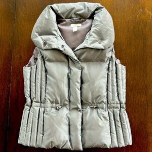 LOFT Gunmetal Gray DOWN Puffer Vest